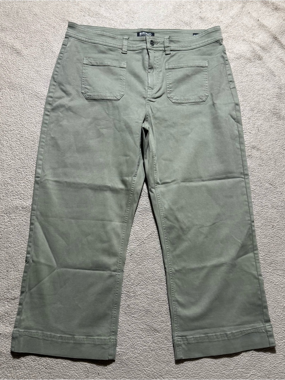 Buffalo David Bitton Pants Womens 16‎ Bridgette High Rise Stretch Crop Wide Leg